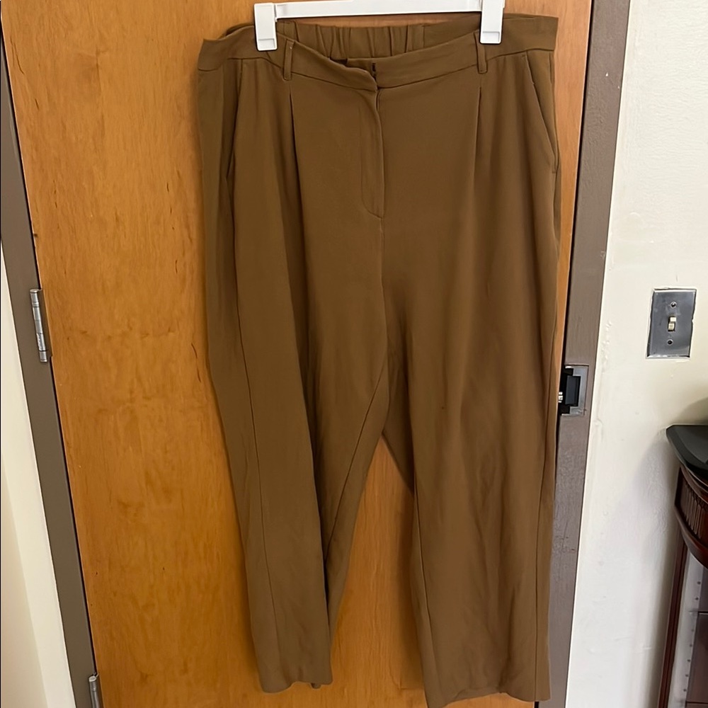 Brown Pleated Trousers